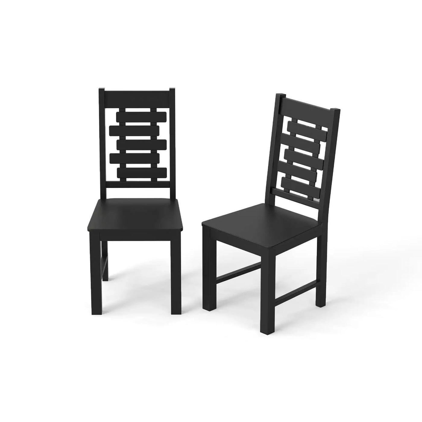 Wooden Dining Chair Set of 2 Solid Rubber Wood Kitchen Chairs by DirectDeals
