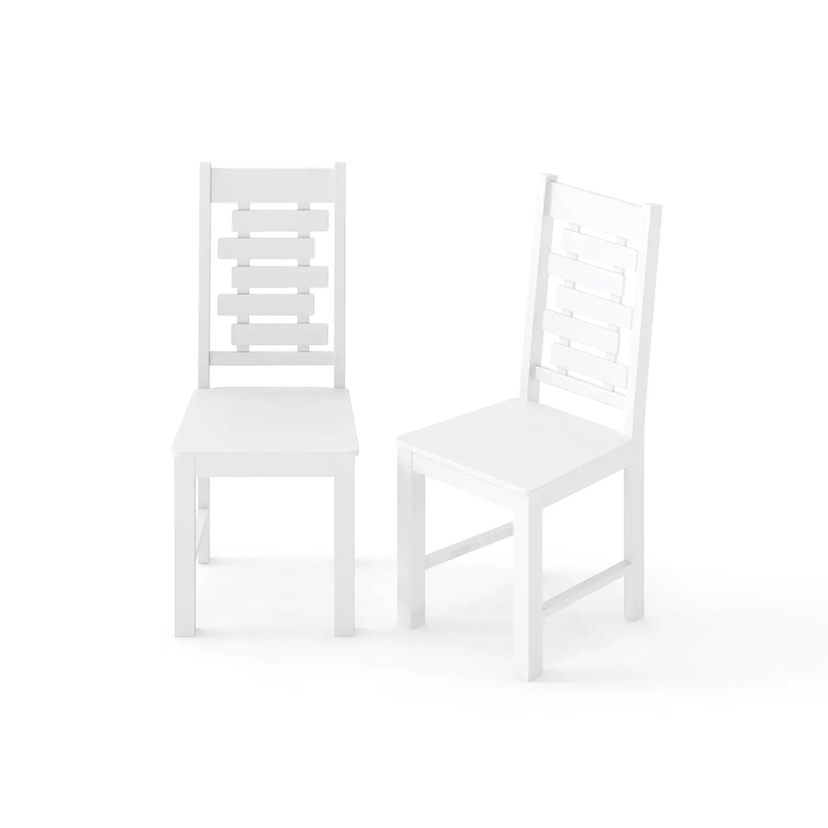 Wooden Dining Chair Set of 2 Solid Rubber Wood Kitchen Chairs by DirectDeals