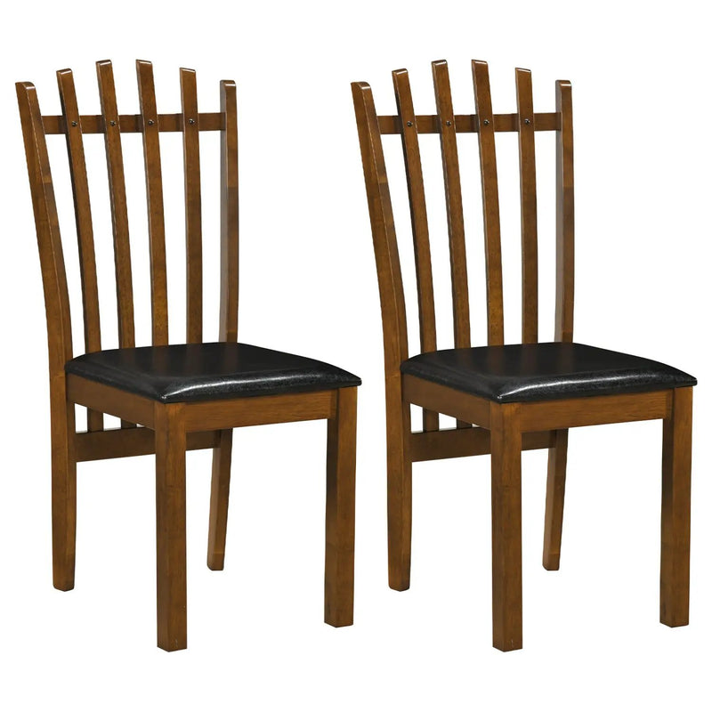 Dining Chairs Set of 2 with Spindle Back and PU Leather Seat by DirectDeals