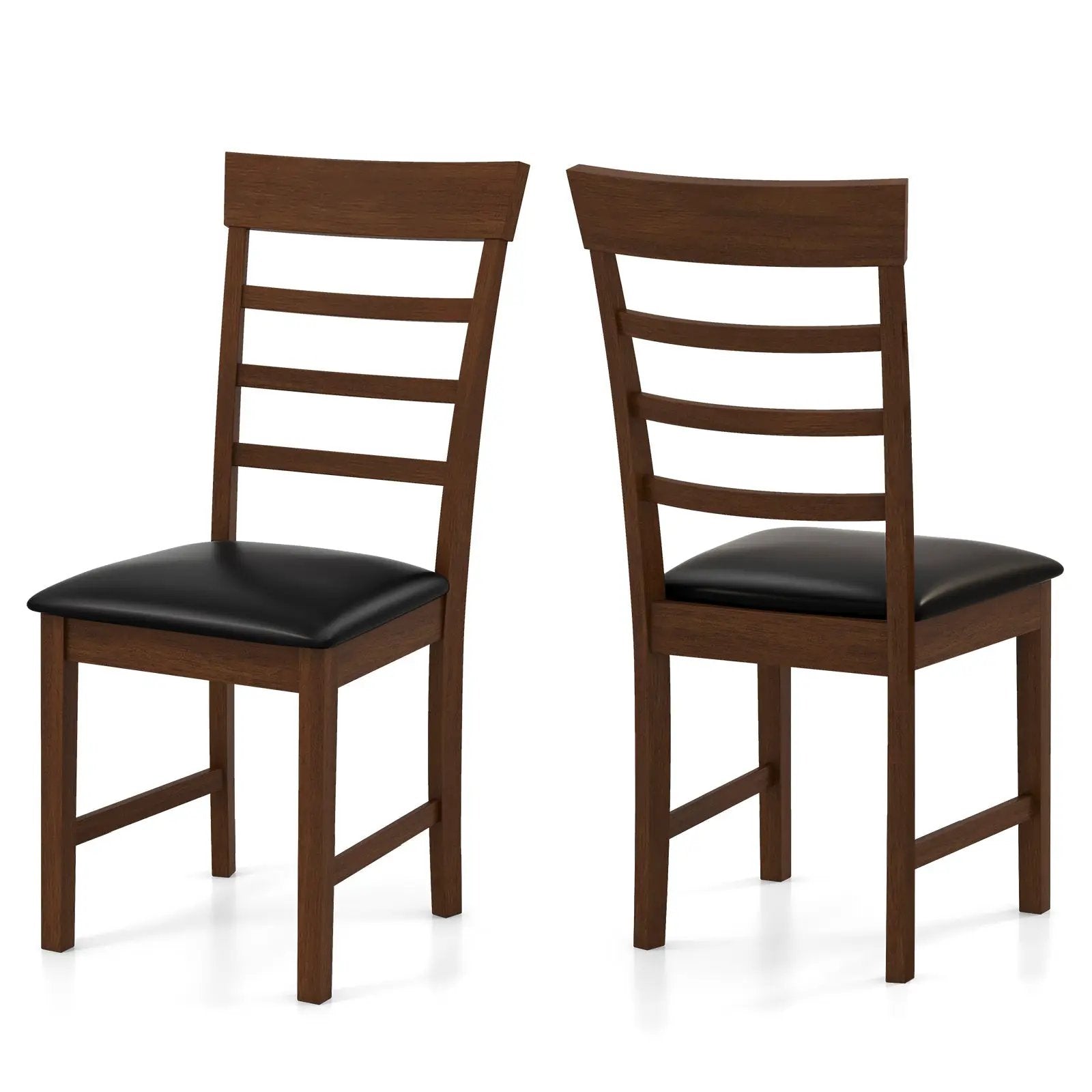 Wooden Dining Chair with Rubber Wood Frame Set of 2-Oak by DirectDeals