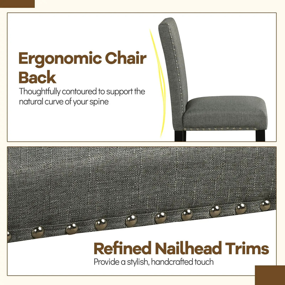 Wooden Dining Chairs Set of 4 with Bent Wood Legs by DirectDeals