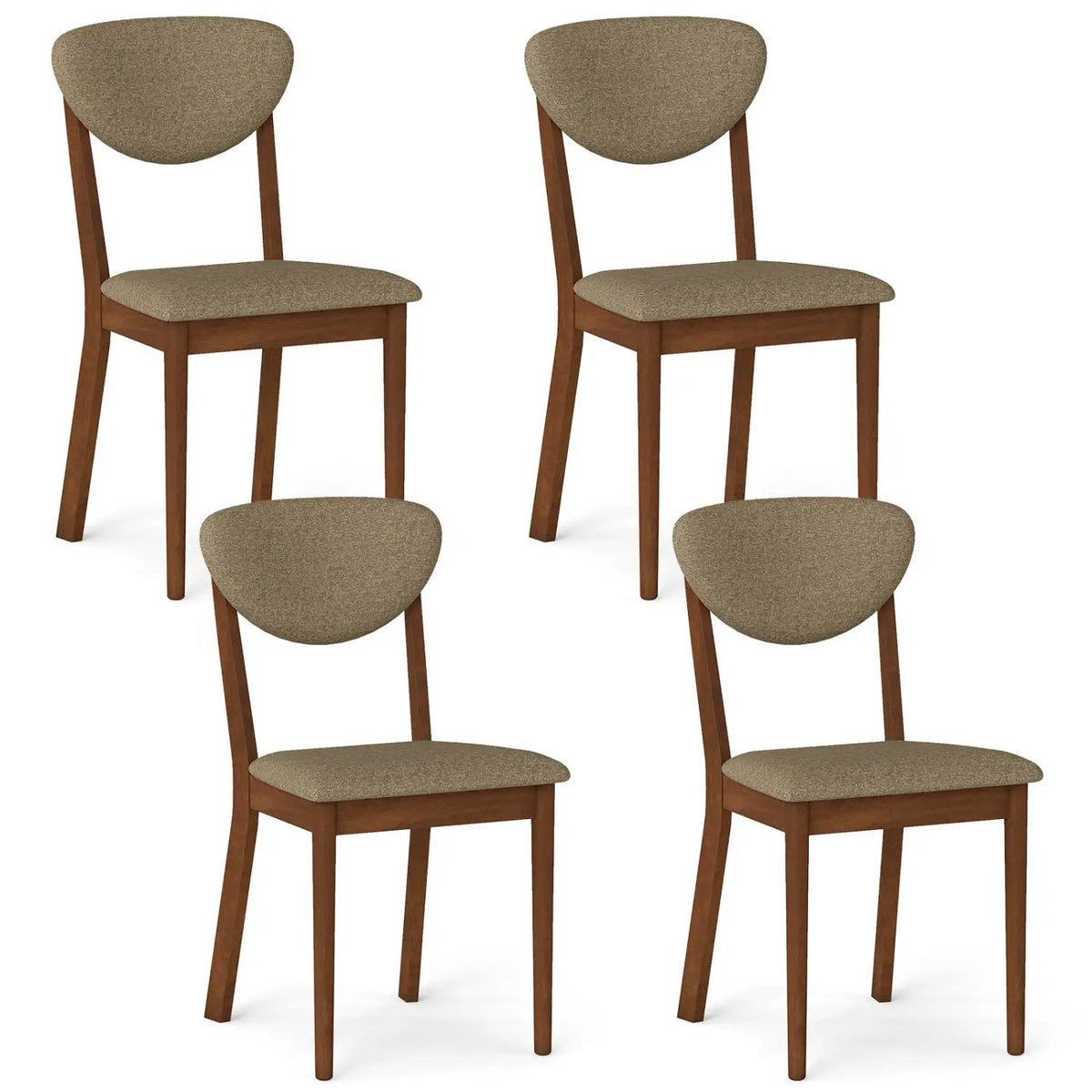 Dining Chairs Set of 4 with Padded Seats and Backrest by DirectDeals