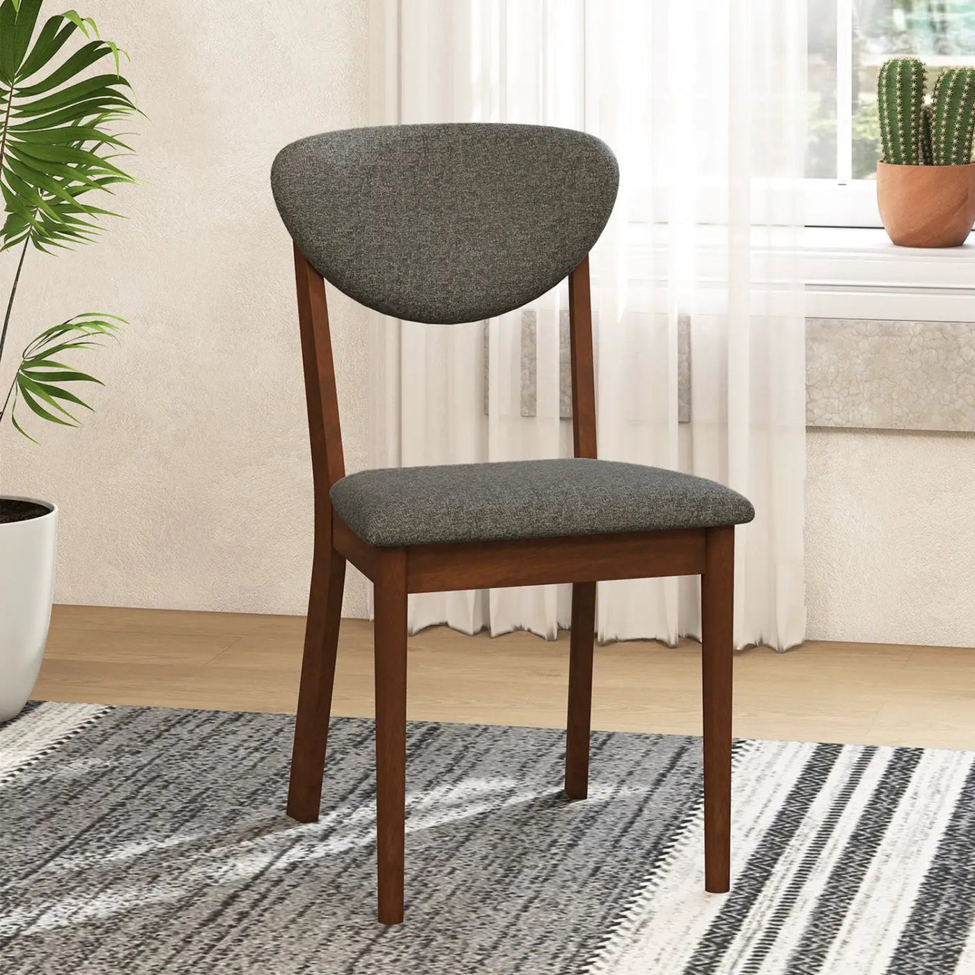 Dining Chairs Set of 4 with Padded Seats and Backrest by DirectDeals