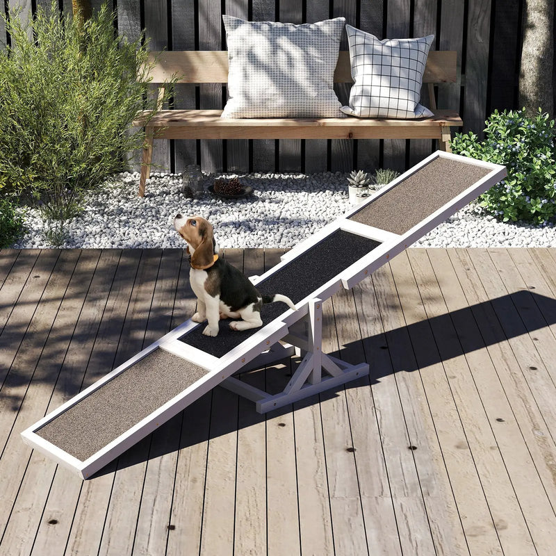 Wooden Dog Agility Seesaw Dog Outdoor Run Game Toy for Obstacle Courses by DirectDeals
