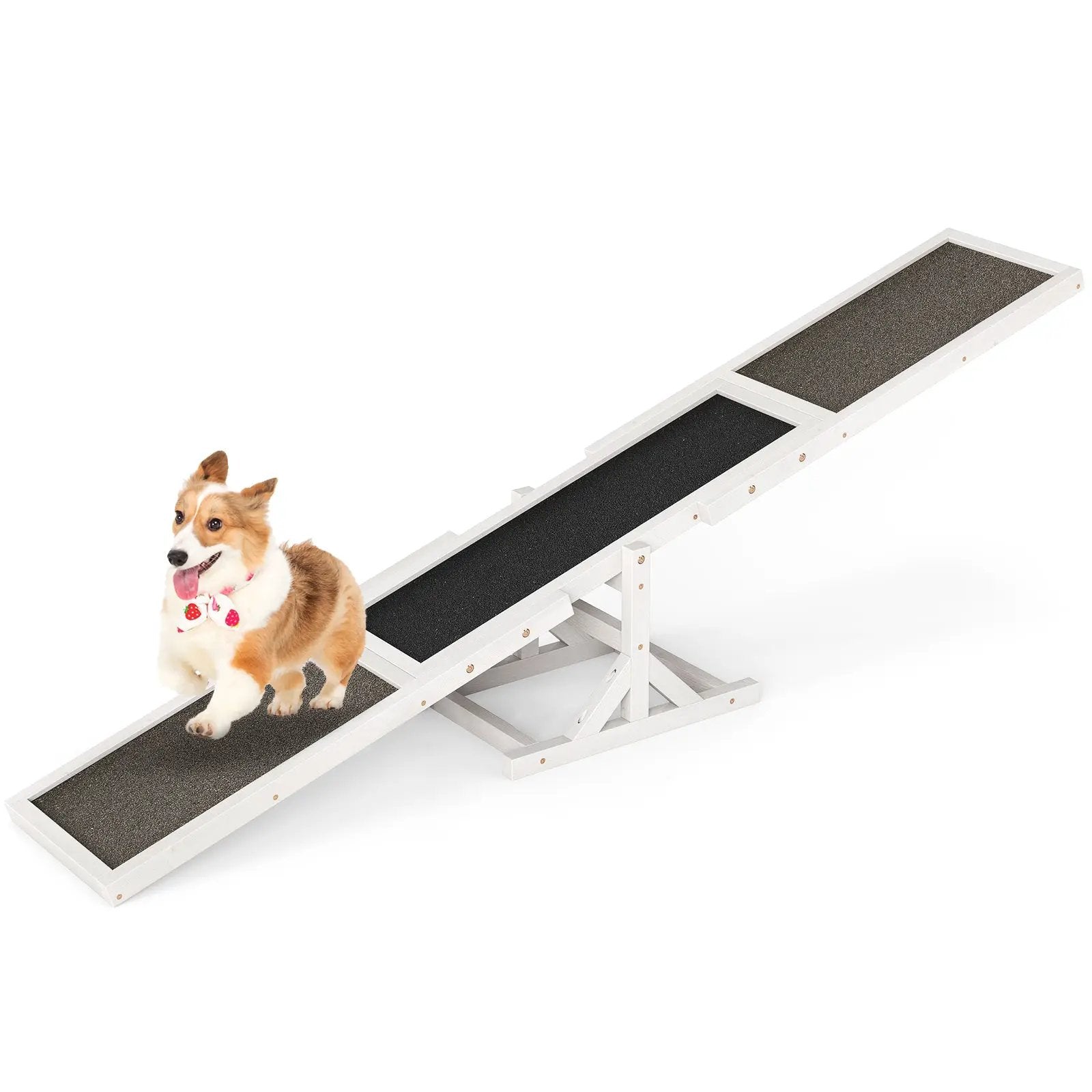 Wooden Dog Agility Seesaw Dog Outdoor Run Game Toy for Obstacle Courses by DirectDeals