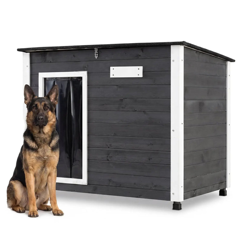 Wooden Dog House Outdoor with Openable Roof - Large by DirectDeals