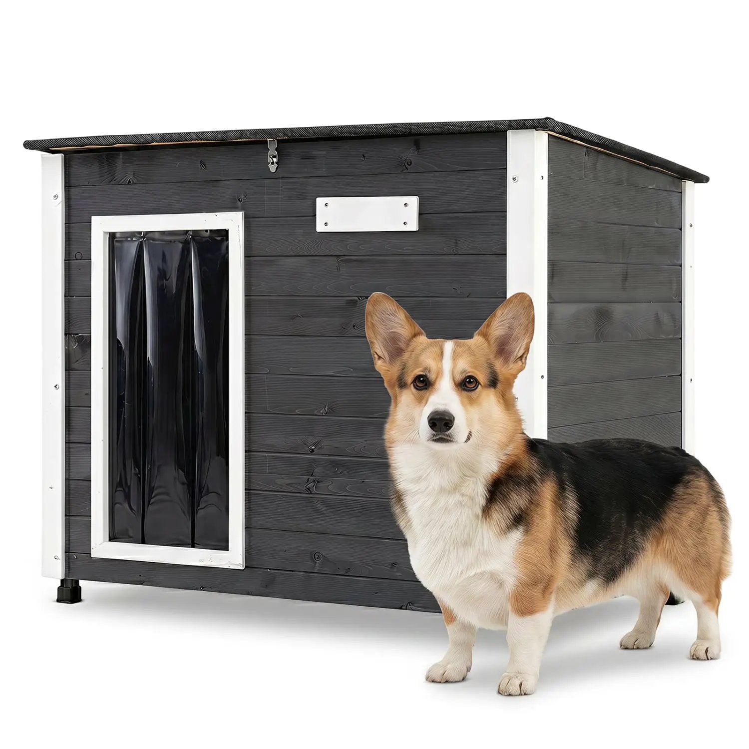 Wooden Dog House Outdoor with Openable Roof - Large by DirectDeals