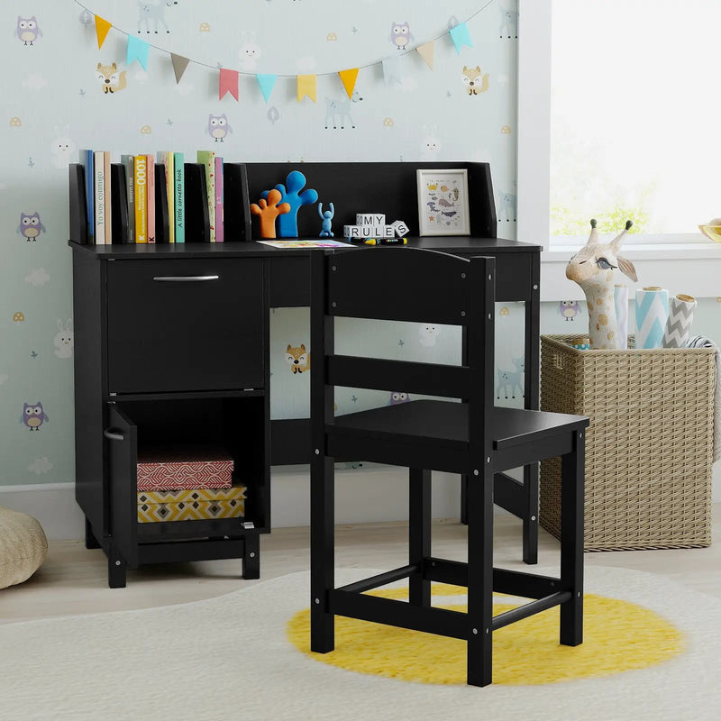 Wooden Kids Study Desk and Chair Set Student Workstation by DirectDeals