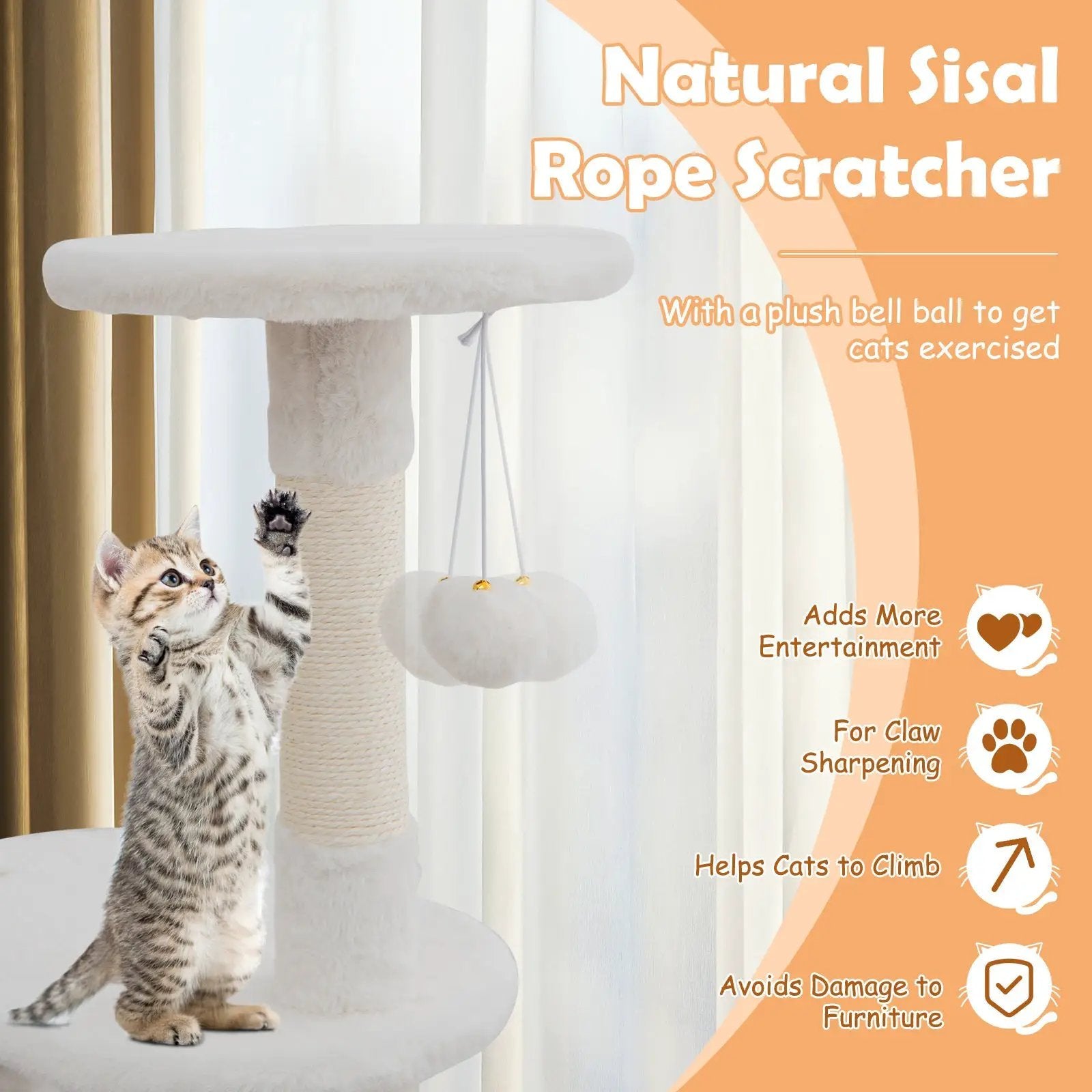 Cat Tree with Litter Box Enclosure with Cat Condo by DirectDeals