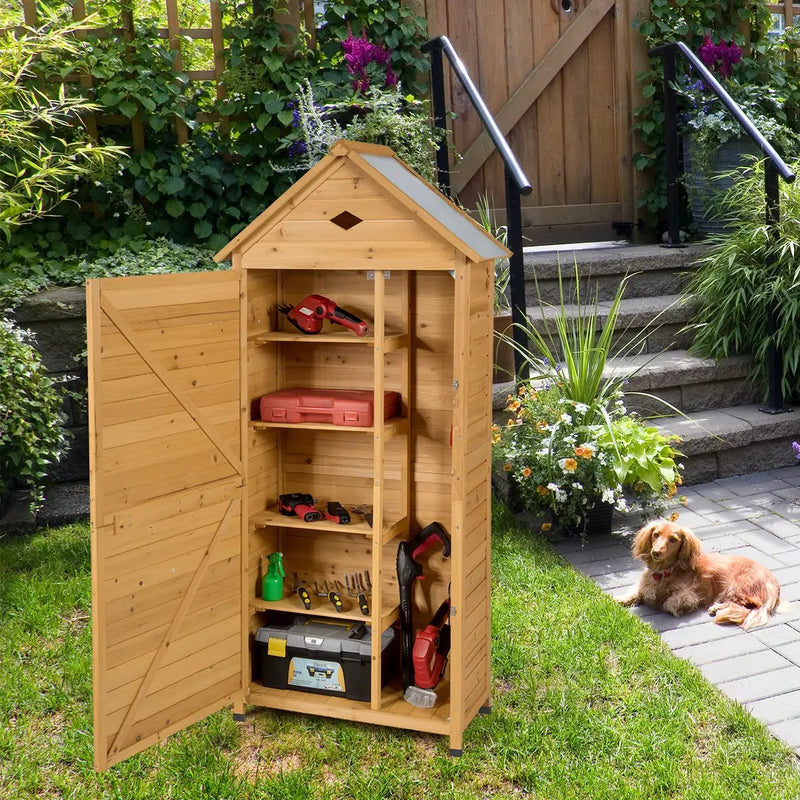 Wooden Outdoor Lockable Garden Tool Storage by DirectDeals