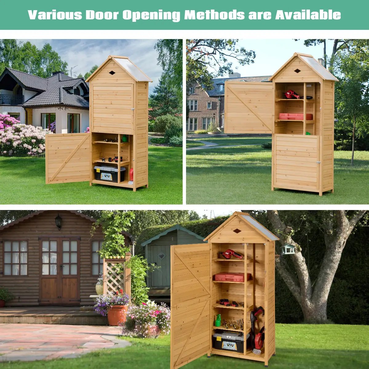 Wooden Outdoor Lockable Garden Tool Storage by DirectDeals