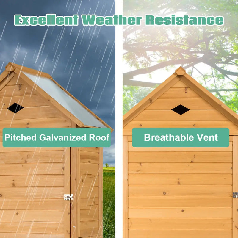 Wooden Outdoor Lockable Garden Tool Storage by DirectDeals