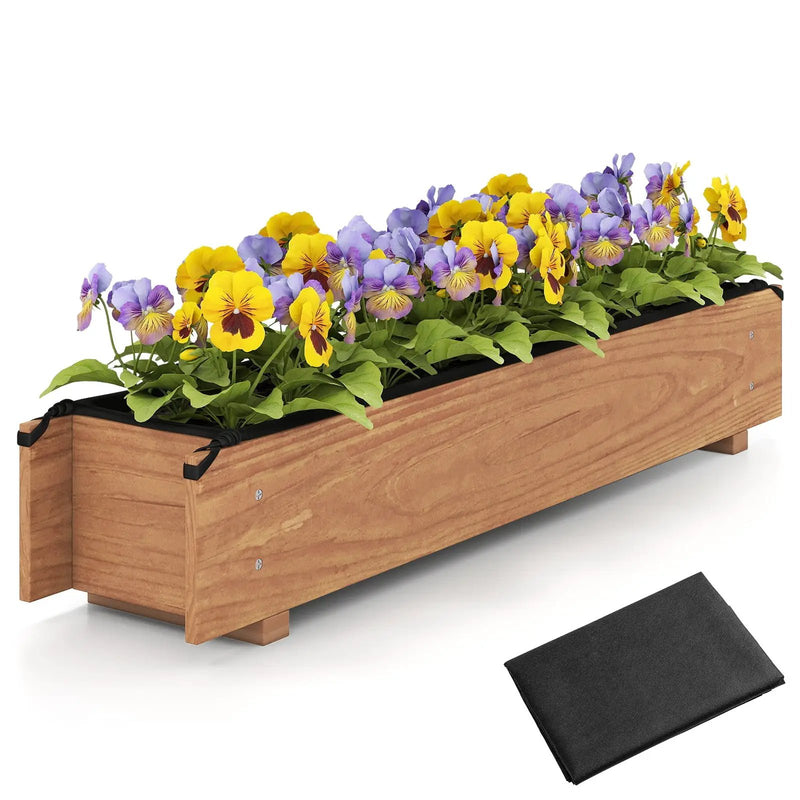 Wooden Raised Garden Bed with Drainage Holes for Vegetable Flower Herb Succulent by DirectDeals