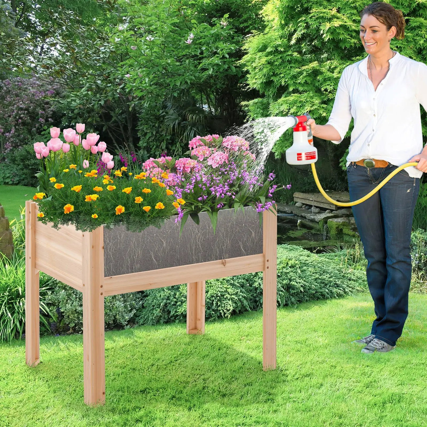 30/47 Inch Wooden Raised Garden Bed by DirectDeals