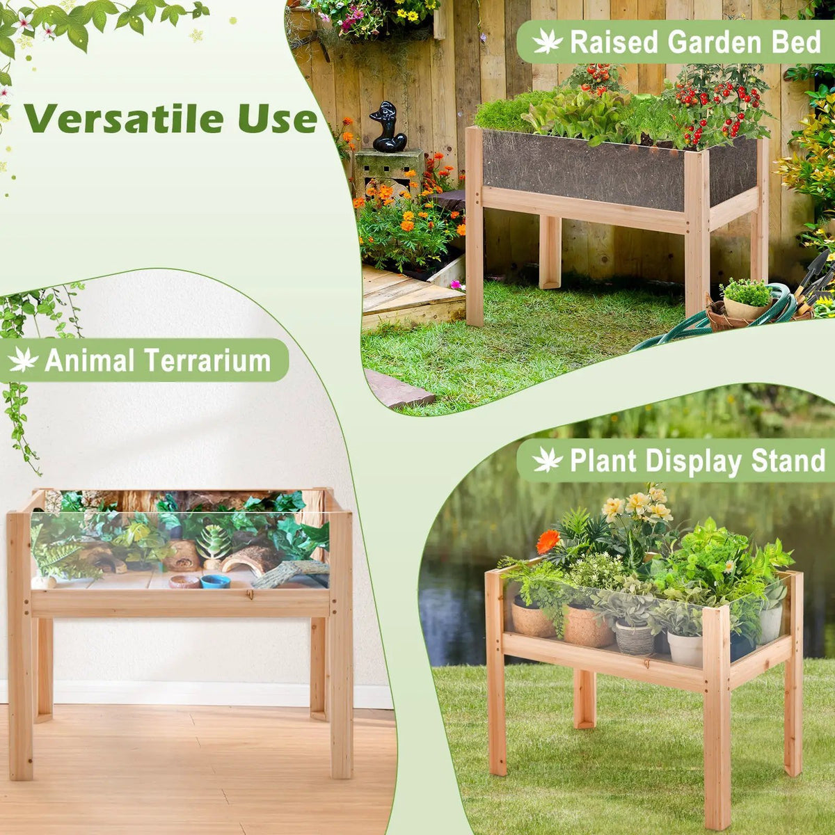 30/47 Inch Wooden Raised Garden Bed by DirectDeals