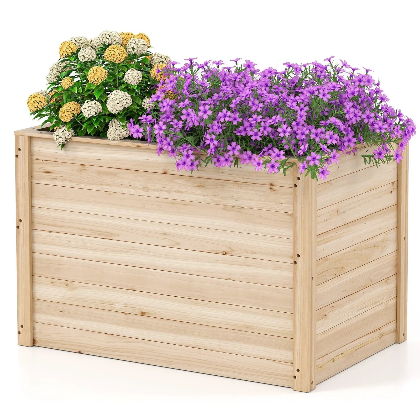 Wooden Raised Garden Bed Elevated Planter Box with Open-Ended Base by DirectDeals