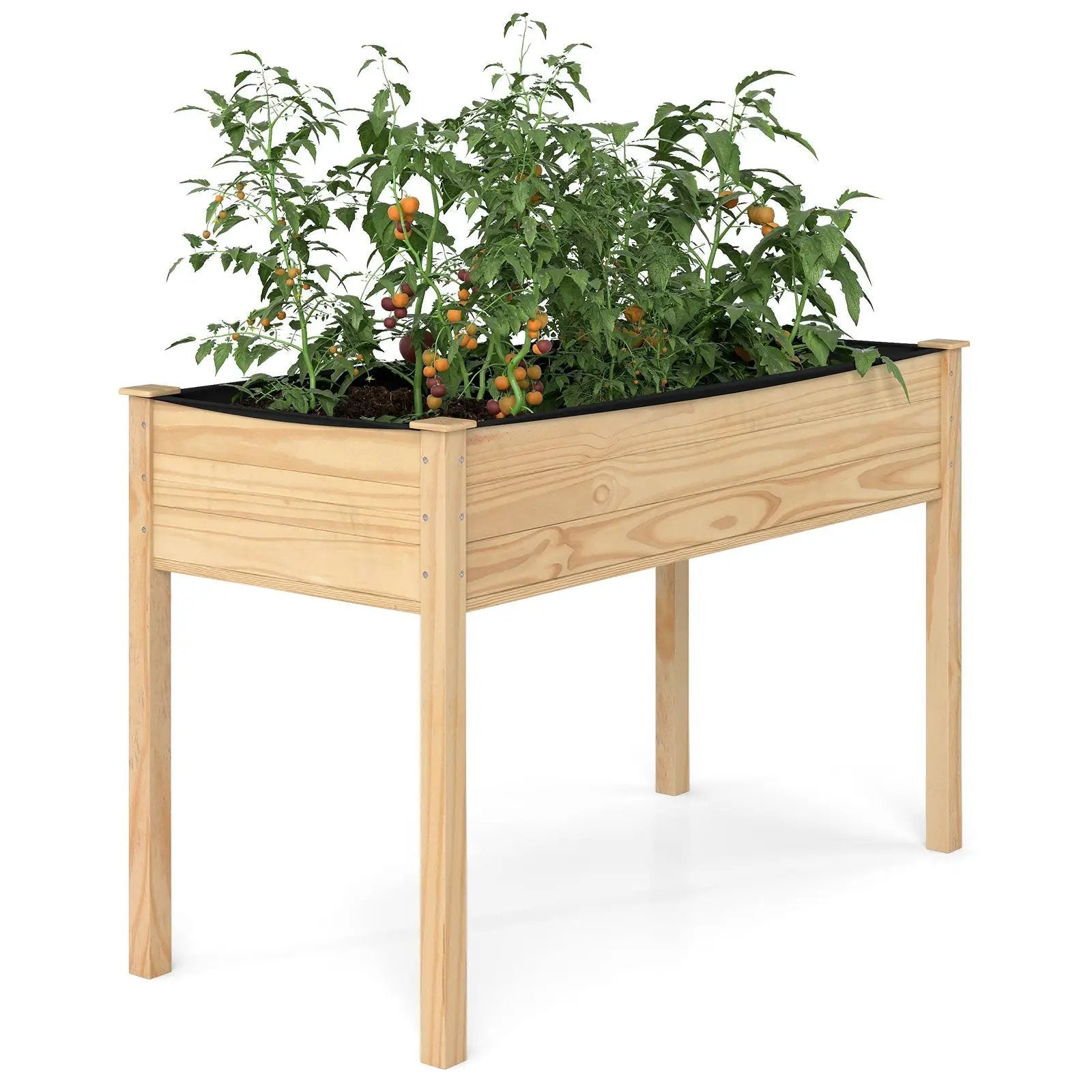 Wooden Raised Vegetable Garden Bed Elevated Grow Vegetable Planter by DirectDeals