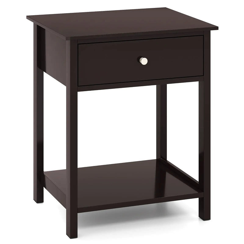 Wooden Storage Shelf with Drawer for Bedroom and Living Room by DirectDeals