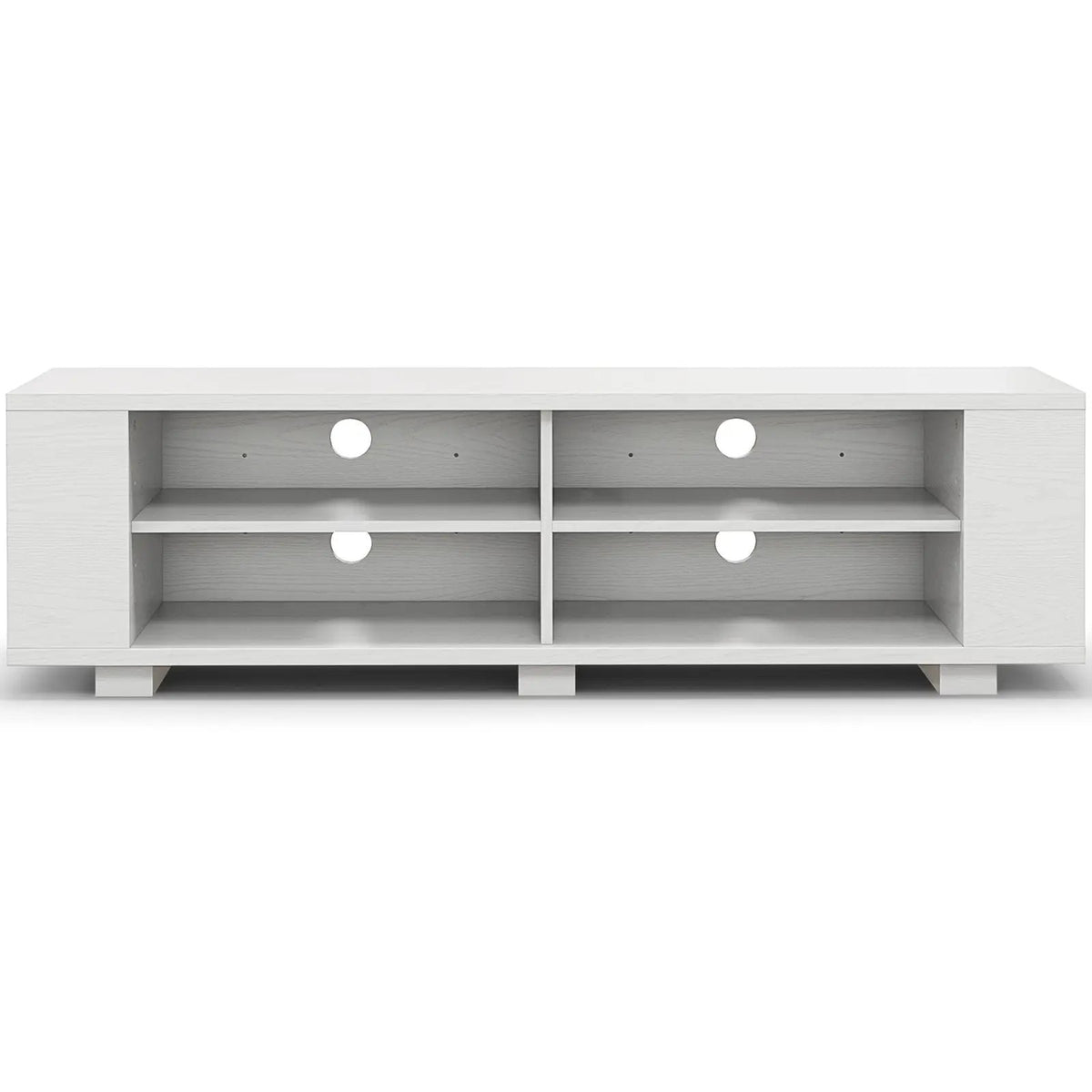 59 Inch Console Storage Entertainment Media Wood TV Stand-Walnut by DirectDeals