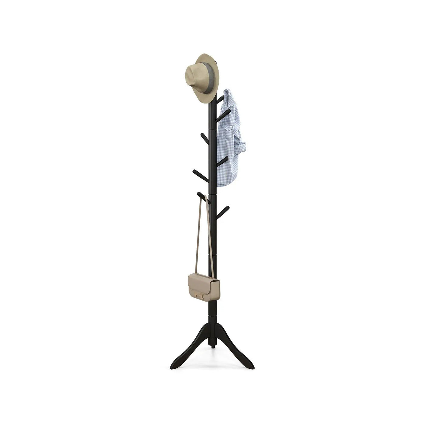 Adjustable Wooden Tree Coat Rack with 8 Hooks by DirectDeals