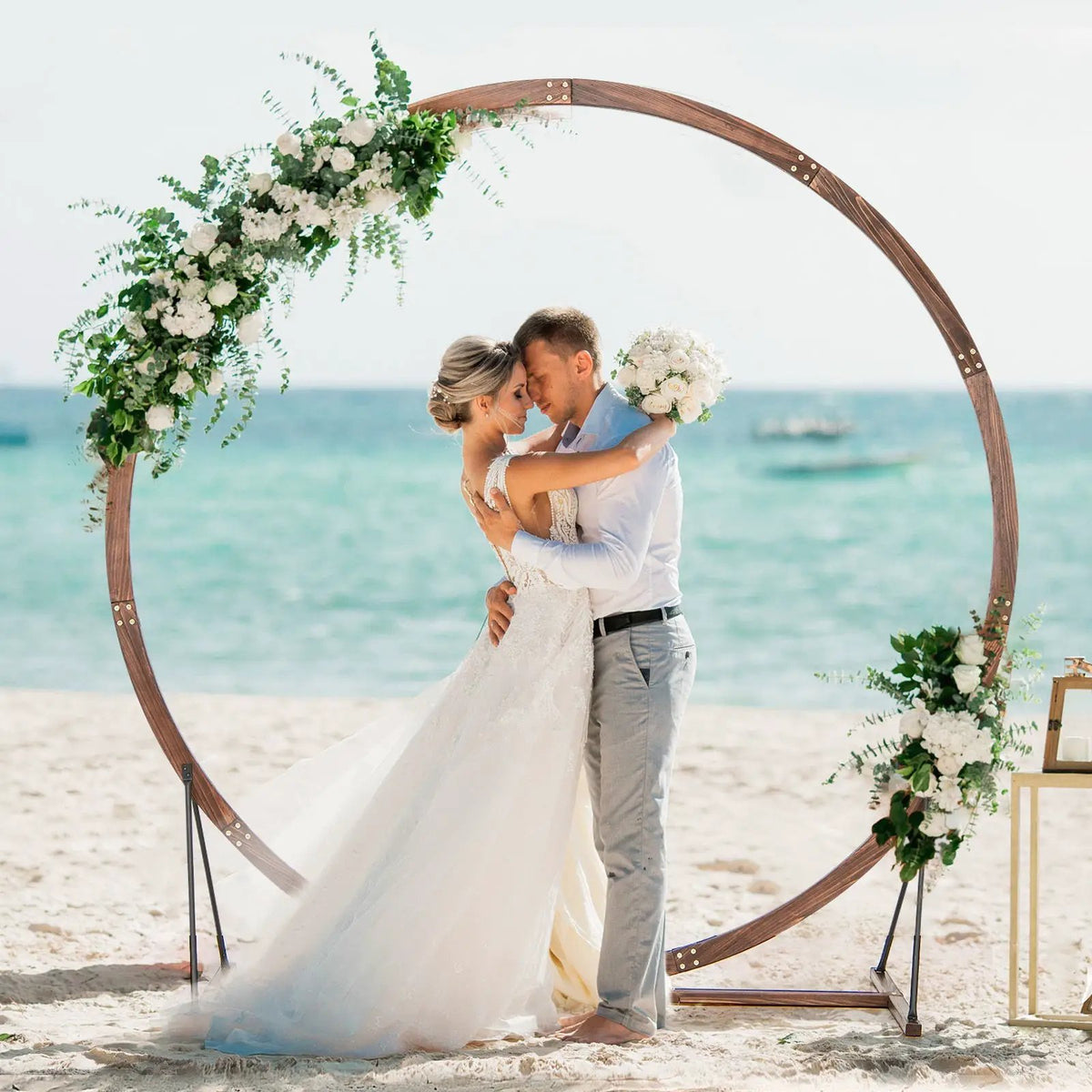 Wooden Wedding Arch Solid Wood Arbor Backdrop Stand for Wedding Ceremony by DirectDeals