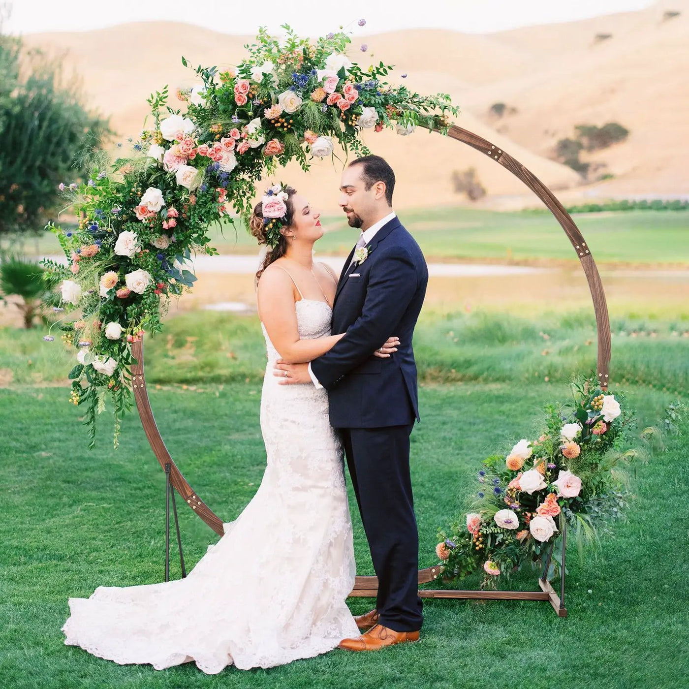 Wooden Wedding Arch Solid Wood Arbor Backdrop Stand for Wedding Ceremony by DirectDeals