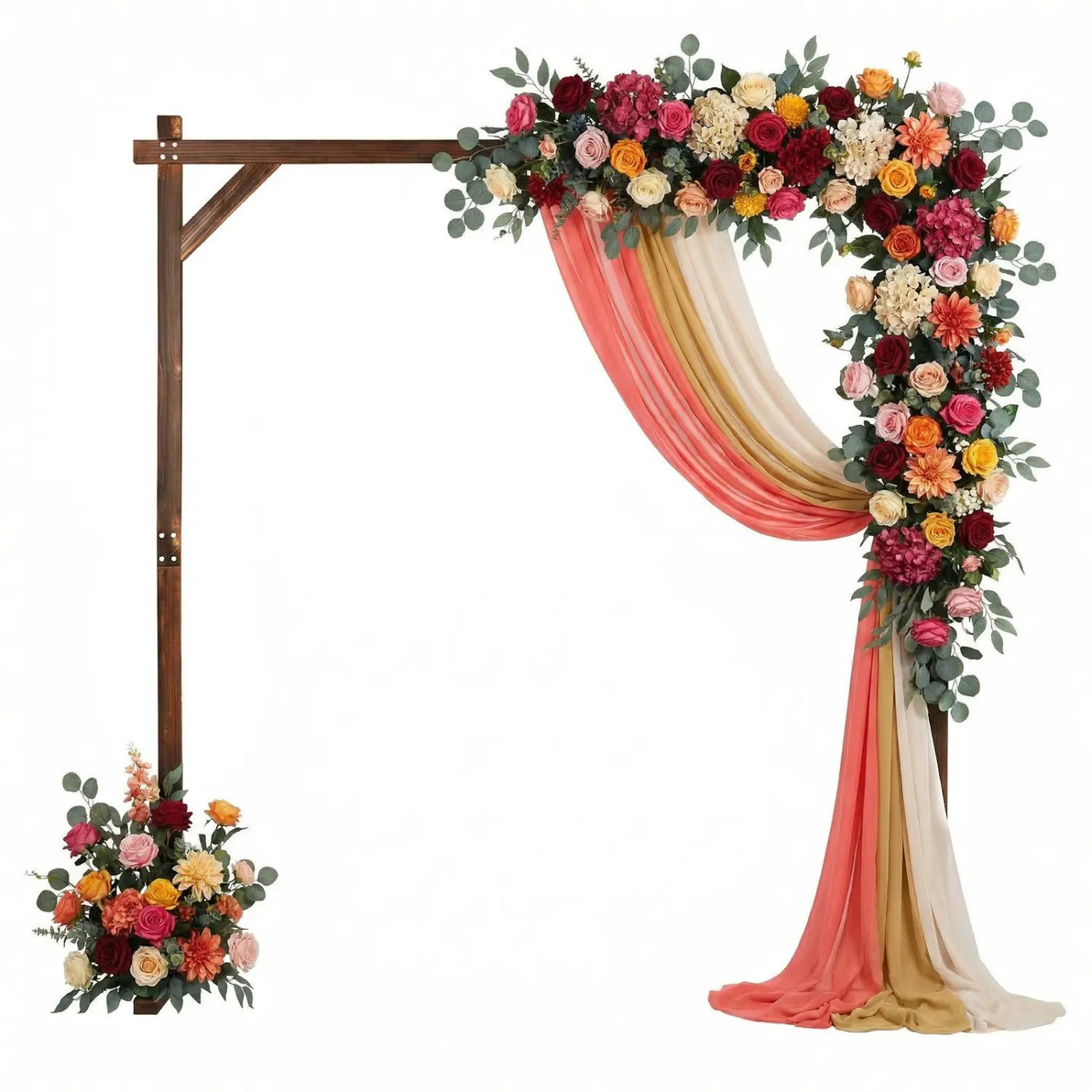 Wooden Wedding Arch Solid Wood Arbor Backdrop Stand for Wedding Ceremony by DirectDeals