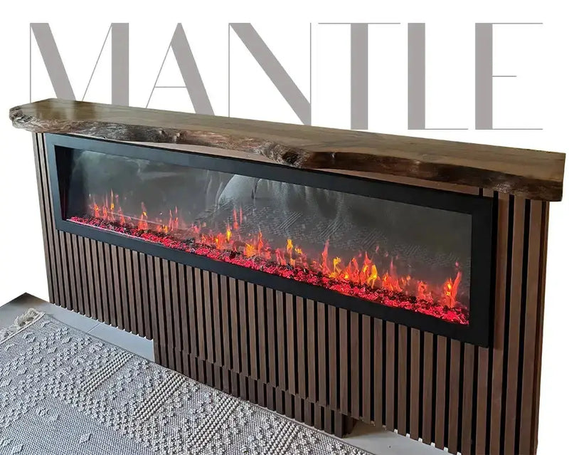 Custom Live Edge Walnut Wood Mantel Shelf by Gizz