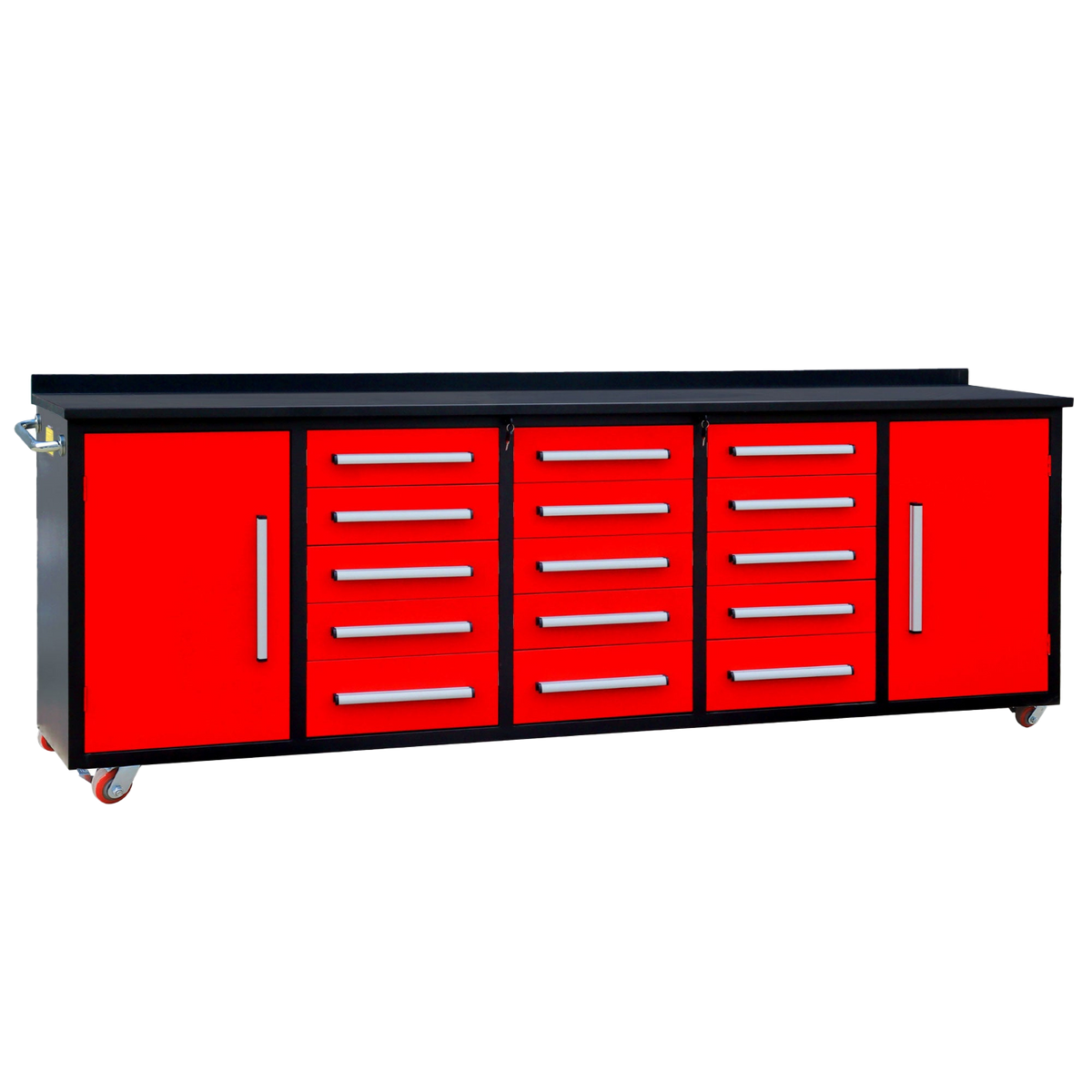 10ft 15-Drawer Storage Workbench with Wheels by Chery Industrial