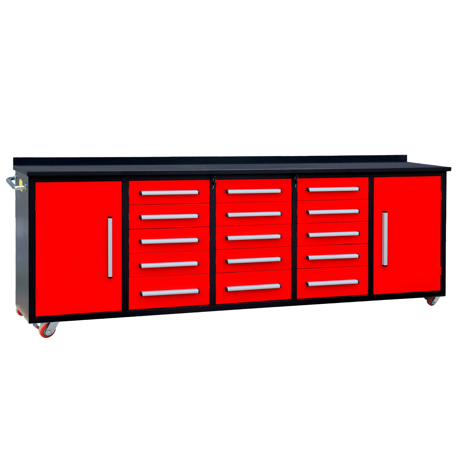10ft 15-Drawer Storage Workbench with Wheels by Chery Industrial
