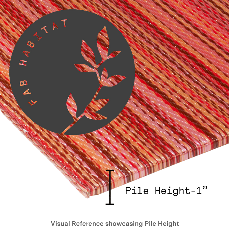 Cancun Sunset Outdoor Doormat – 24" x 36" Non-Slip, Recycled Plastic by Fab Habitat