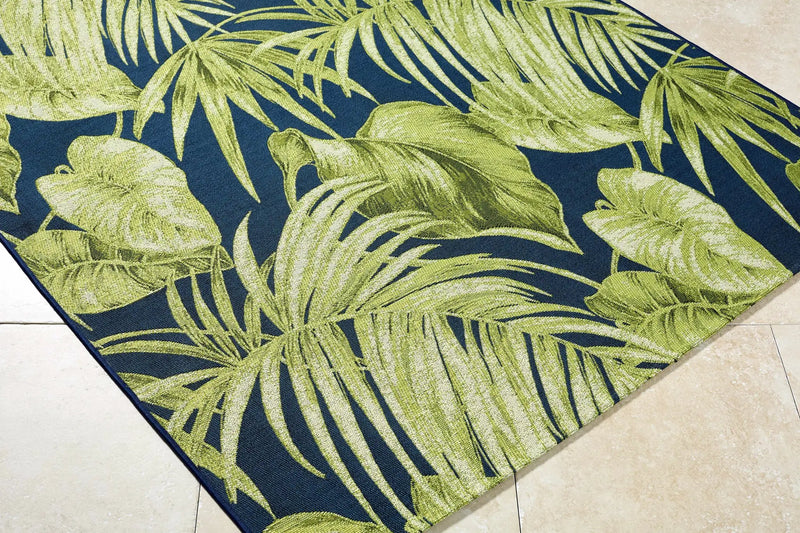 Amirah Teal Outdoor Area Rug by Boutique Rugs