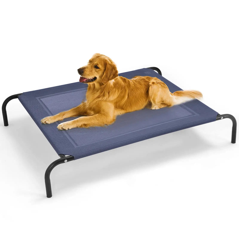 Large Indoor Outdoor Camping Steel Frame Elevated Pet Cot Mat by DirectDeals