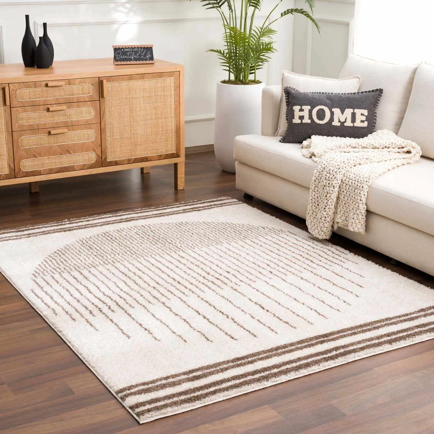Apichu Brown Washable Area Rug by Boutique Rugs
