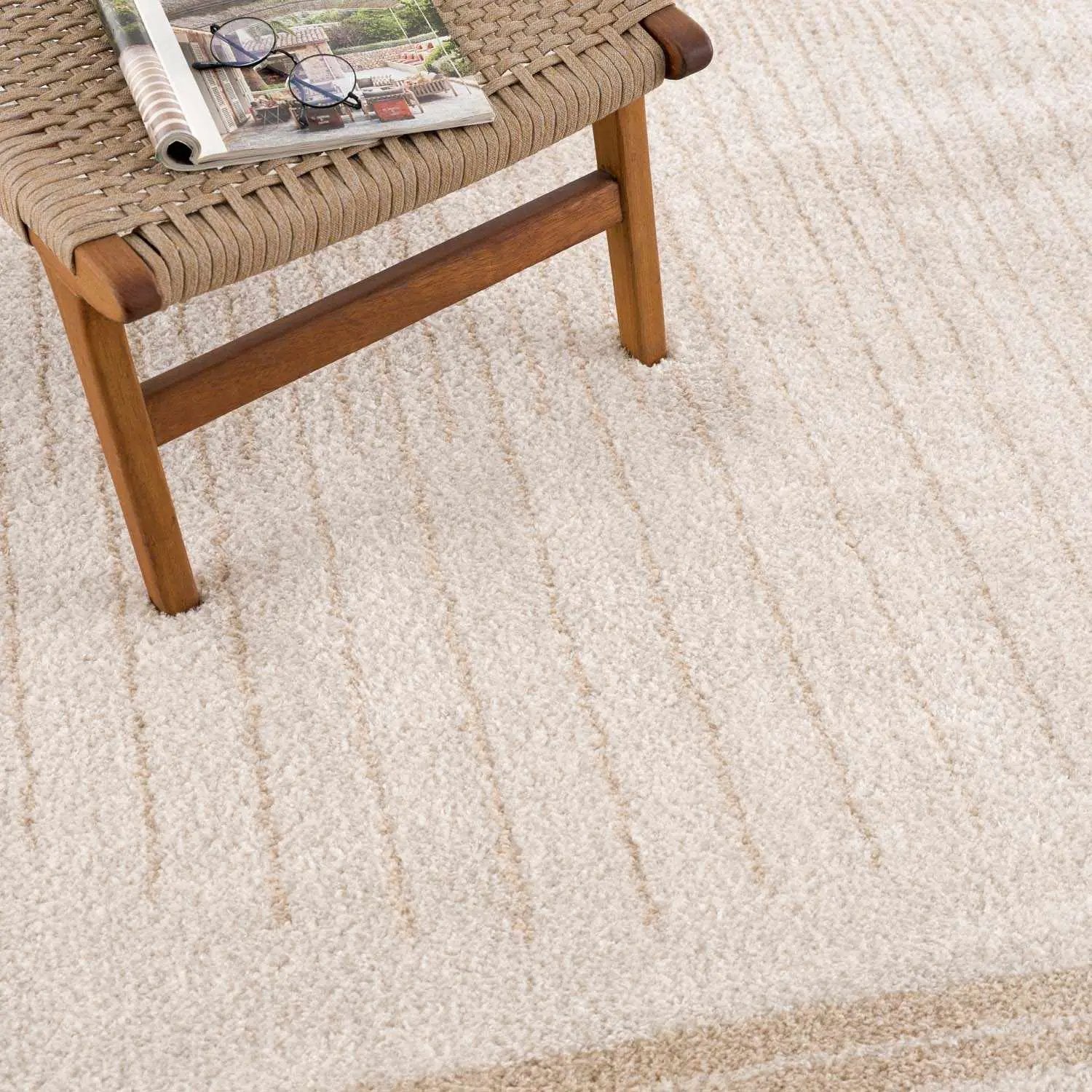 Apichu Beige Washable Area Rug by Boutique Rugs