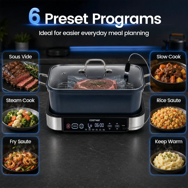 6-in-1 Programmable Slow Cooker with Timer and Keep Warm by DirectDeals