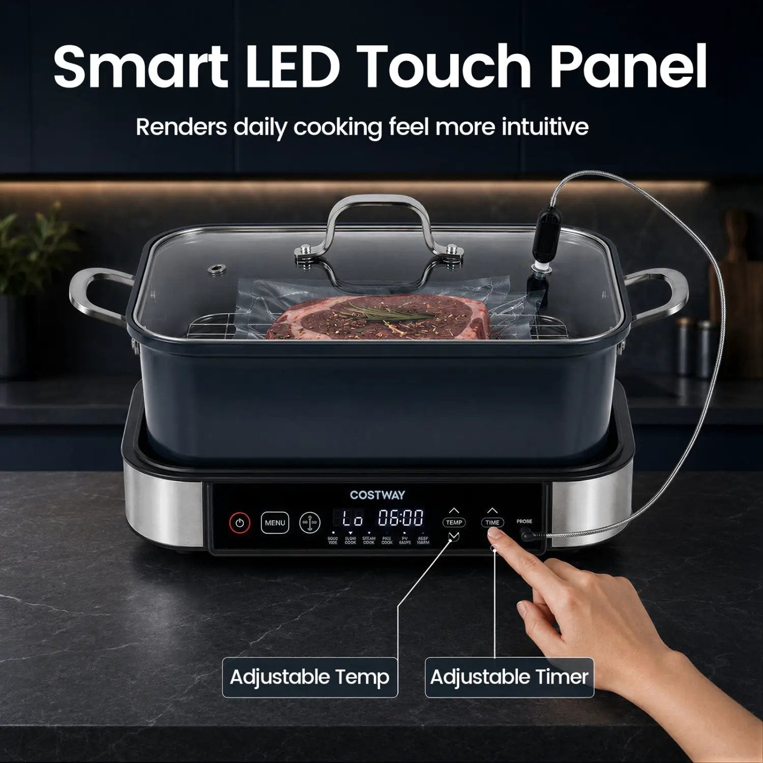6-in-1 Programmable Slow Cooker with Timer and Keep Warm by DirectDeals