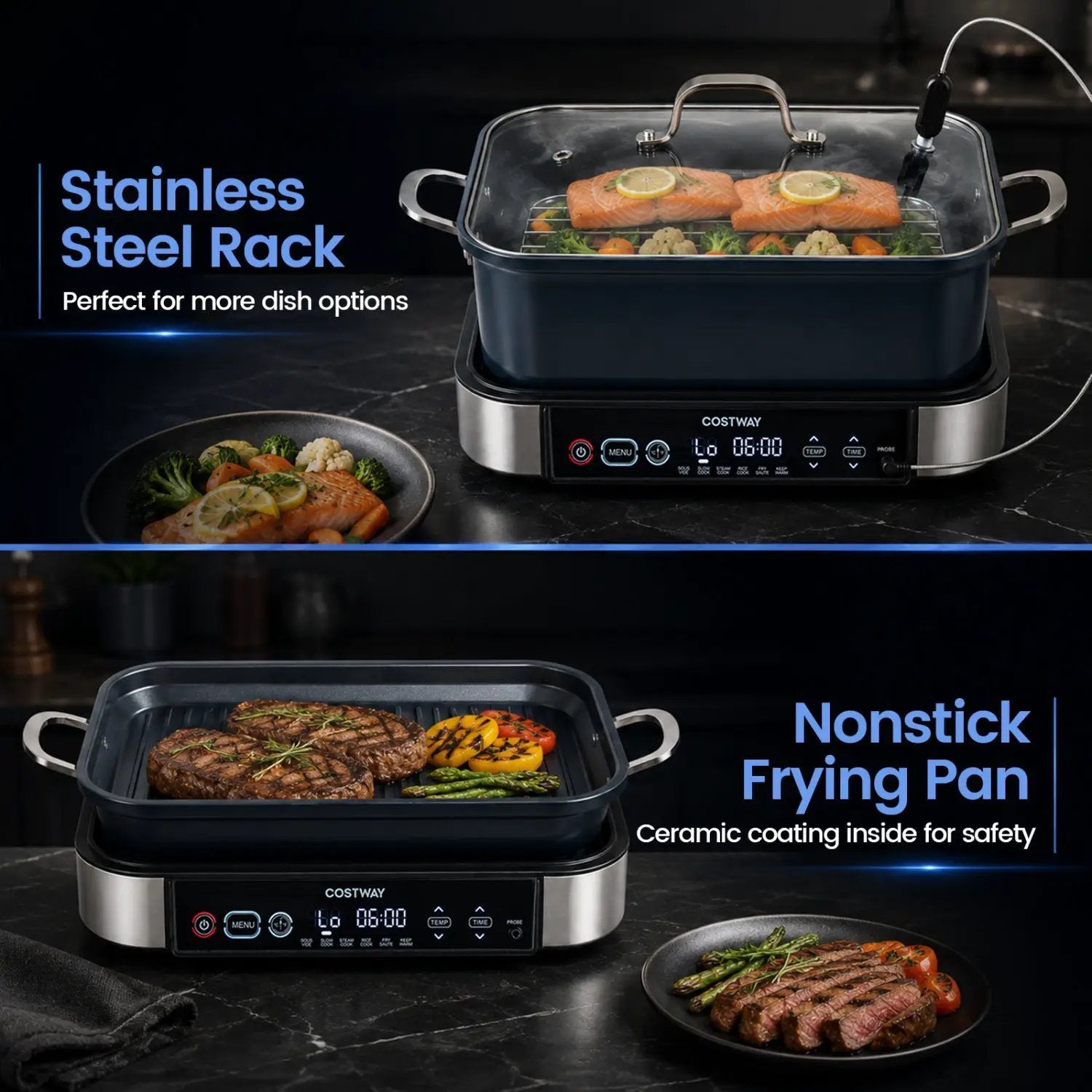 6-in-1 Programmable Slow Cooker with Timer and Keep Warm by DirectDeals