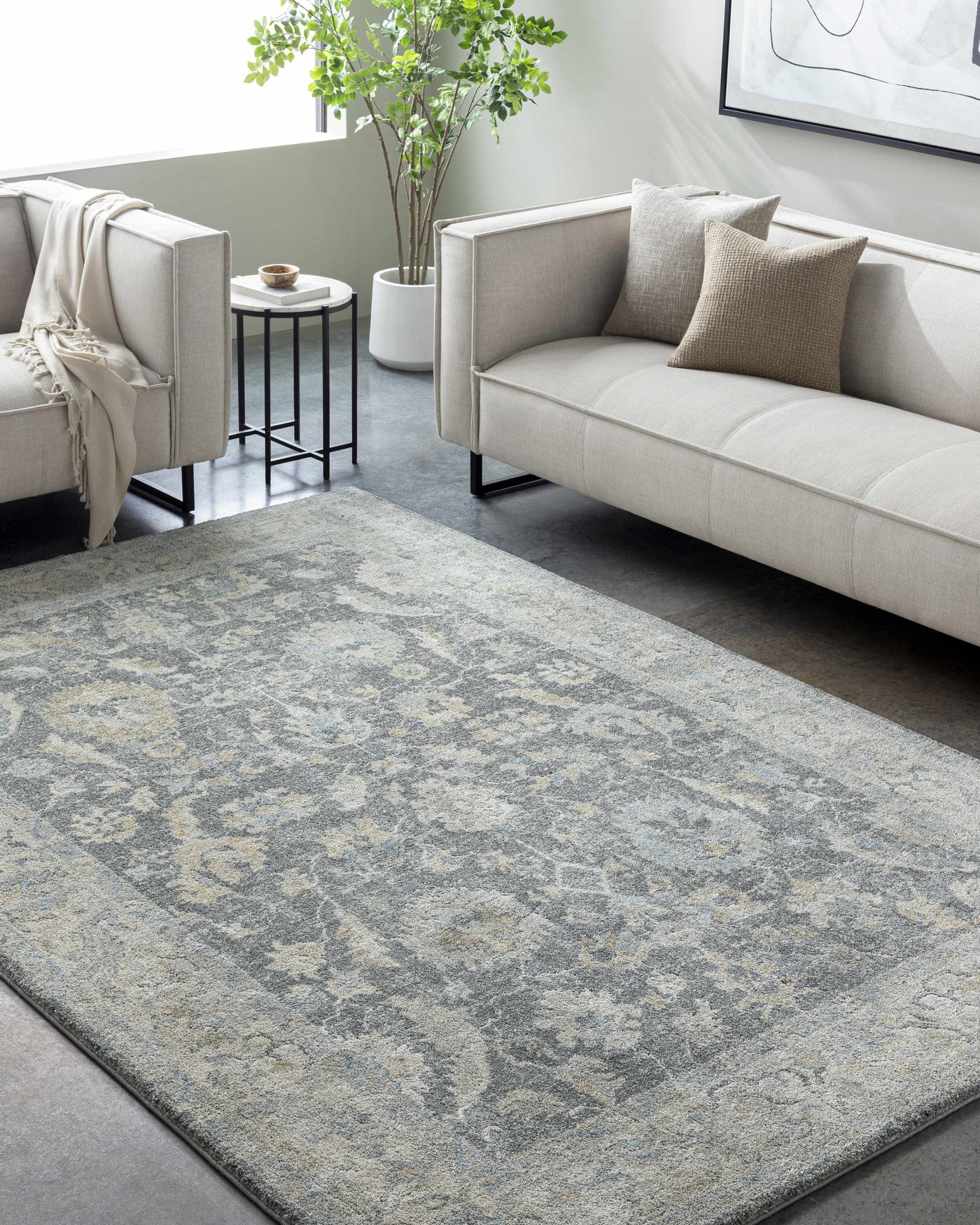 Yetta Tan Thick Luxe Area Rug by Boutique Rugs