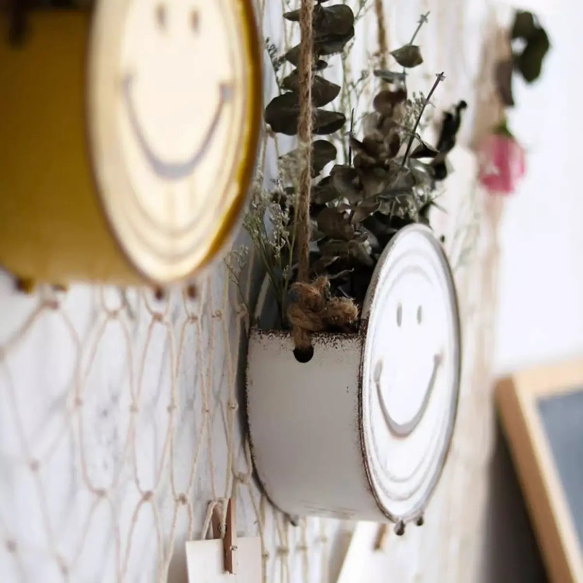 Happy Face Hanging Planter by RusticReach