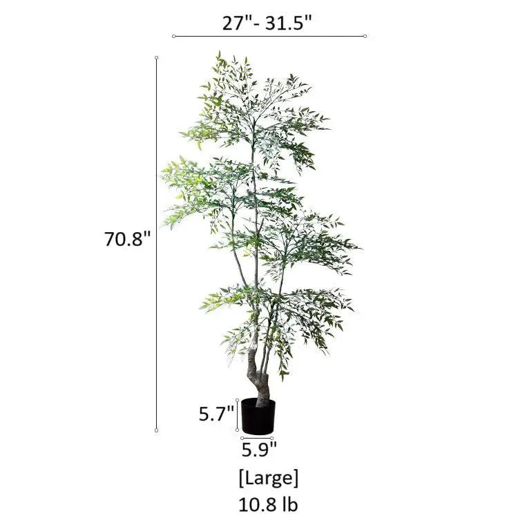 Lifelike Nandina Indoor Tree by RusticReach