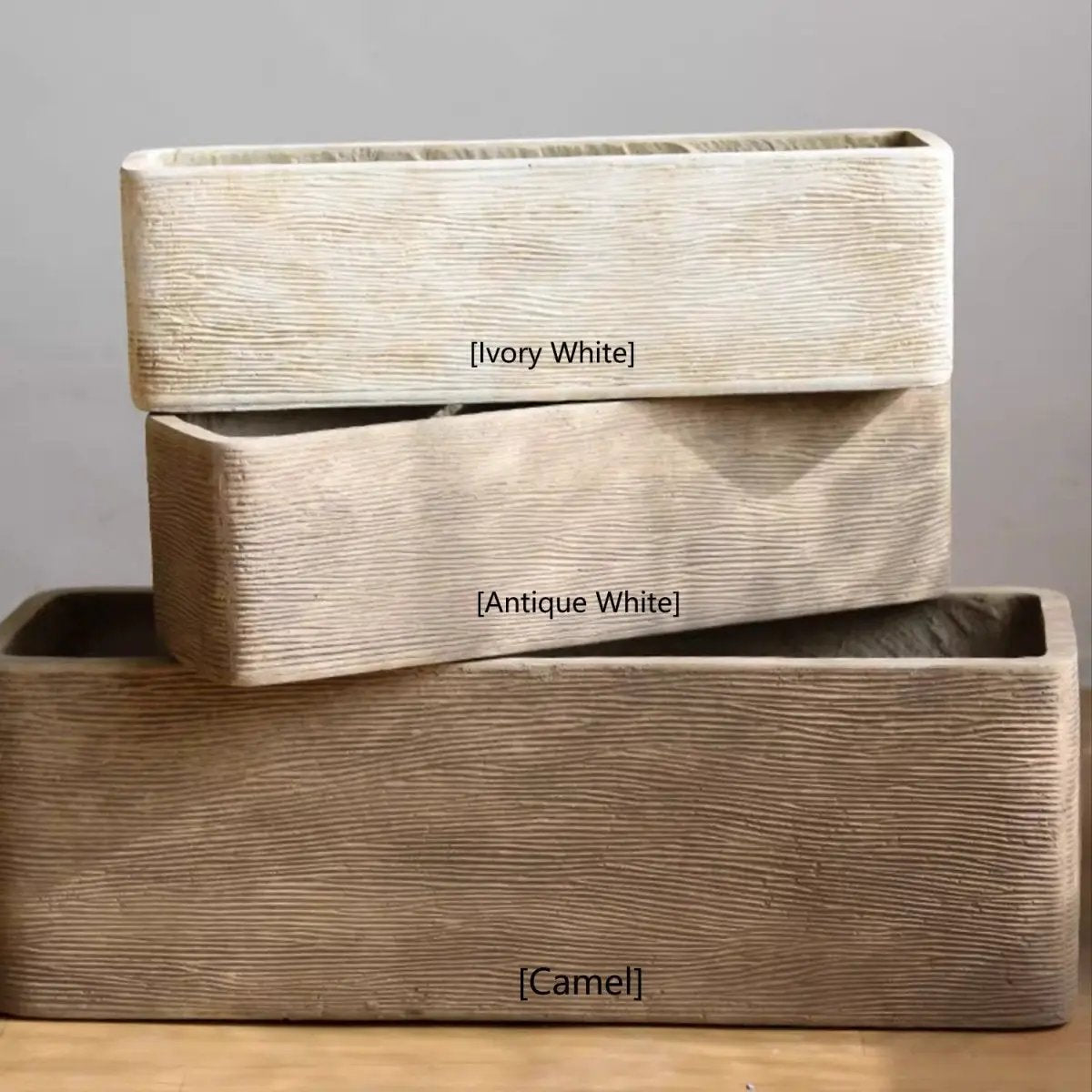Modern Rectangular Textured Planter by RusticReach