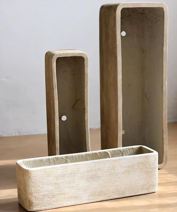Modern Rectangular Textured Planter by RusticReach