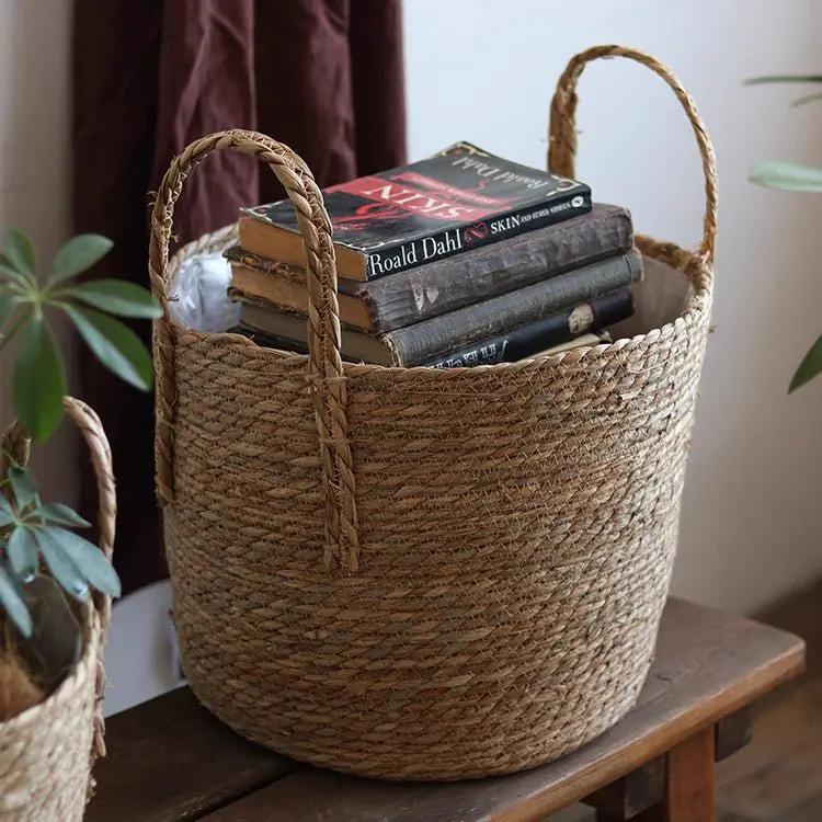 Handwoven Seagrass Basket for Plants by RusticReach