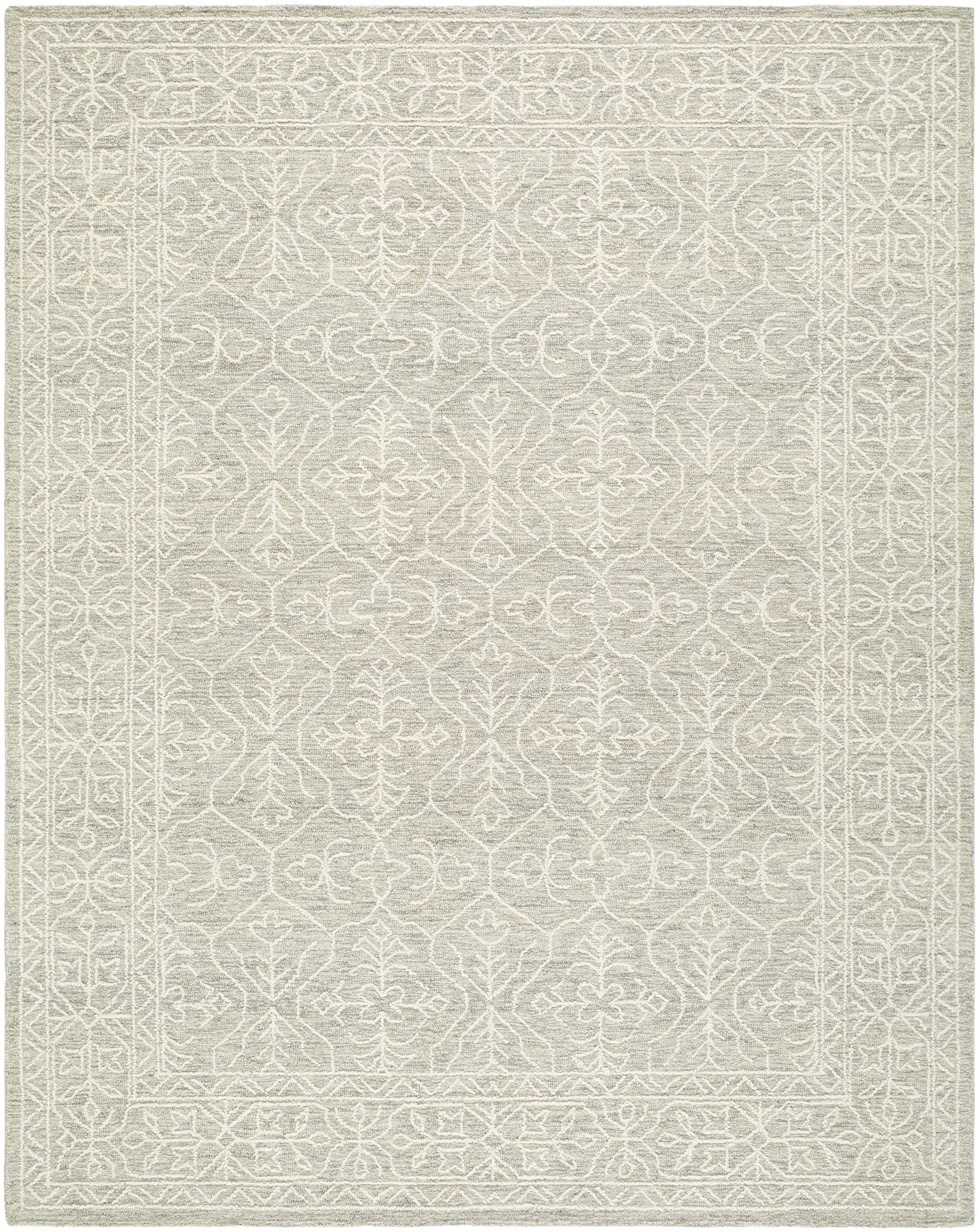 Yadid Gray Wool Area Rug by Boutique Rugs