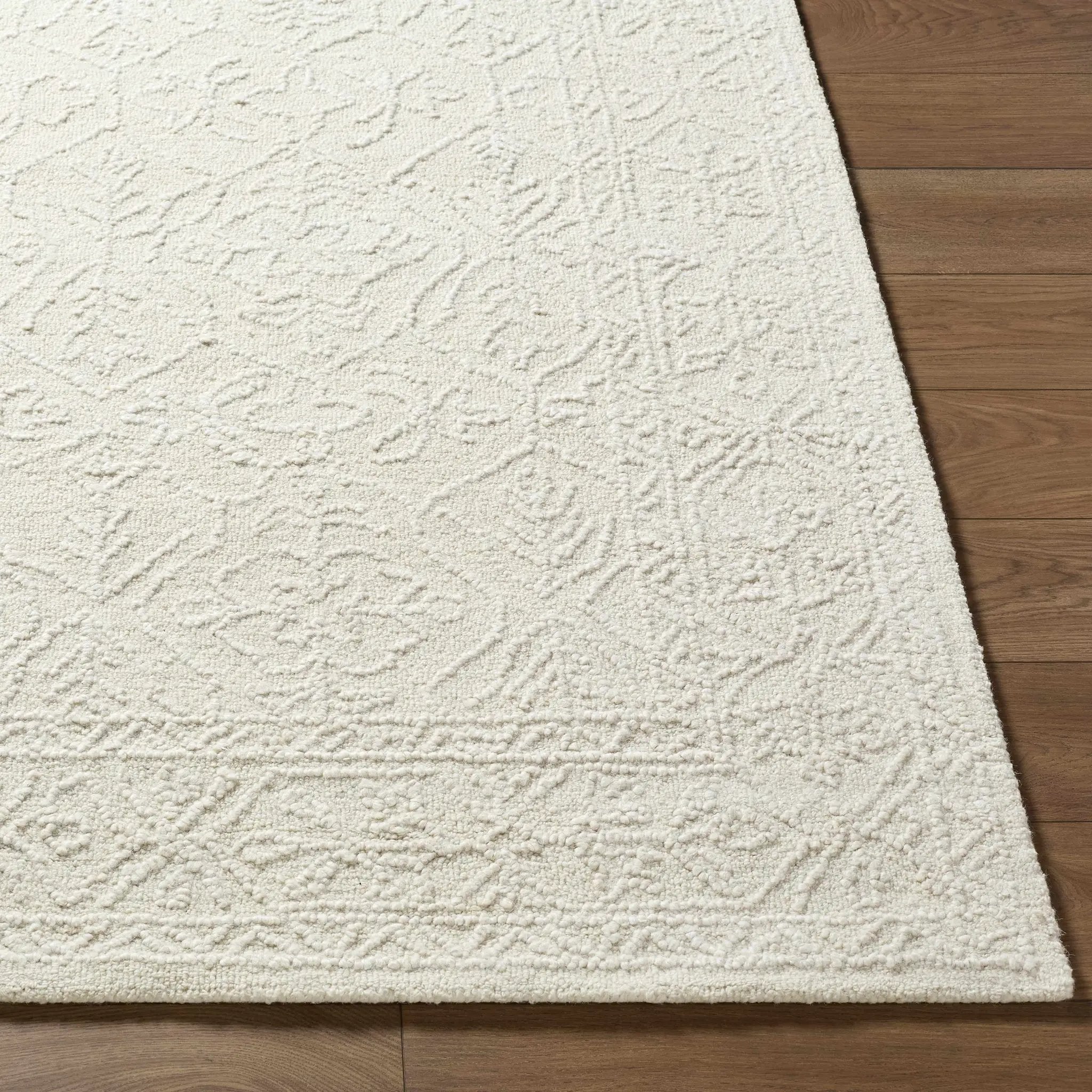 Yadid Cream Wool Area Rug by Boutique Rugs