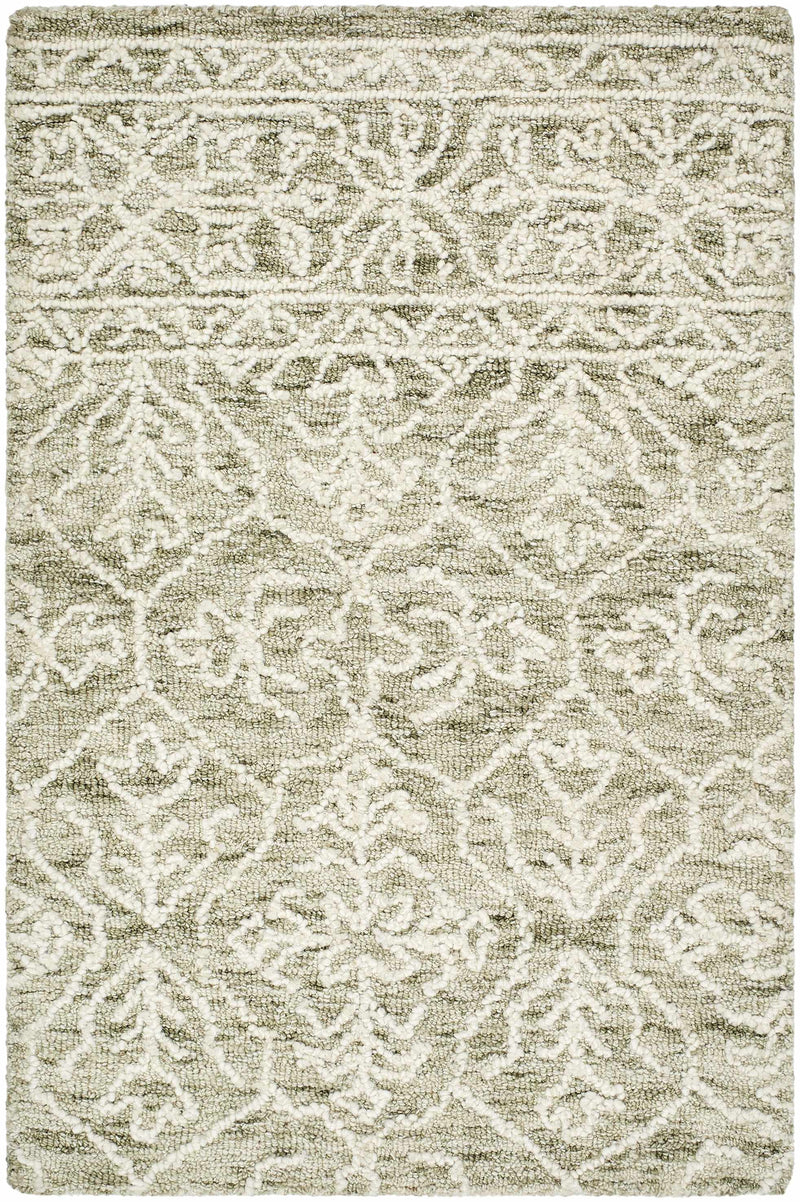 Yadid Green Wool Area Rug by Boutique Rugs