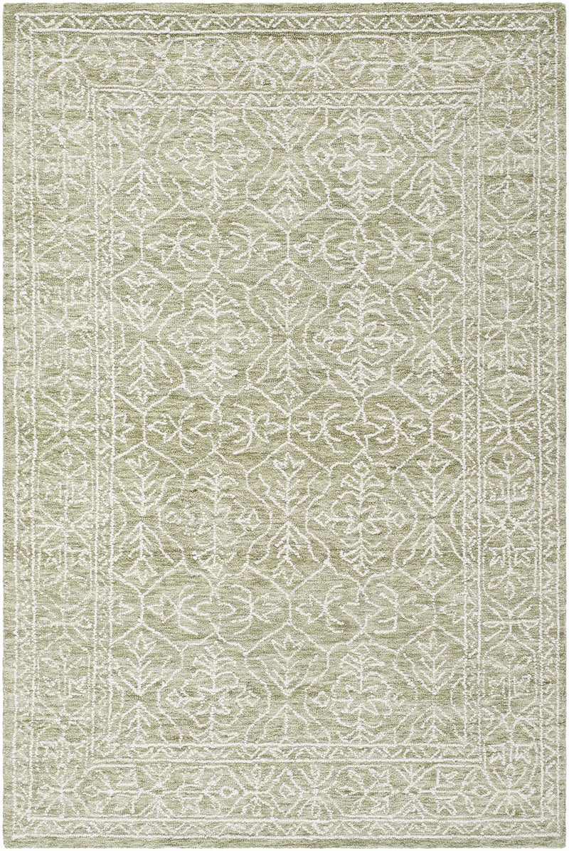 Yadid Green Wool Area Rug by Boutique Rugs