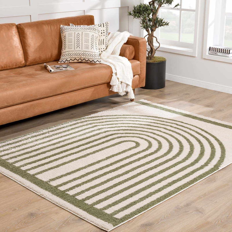 Yasuo Green Washable Area Rug by Boutique Rugs