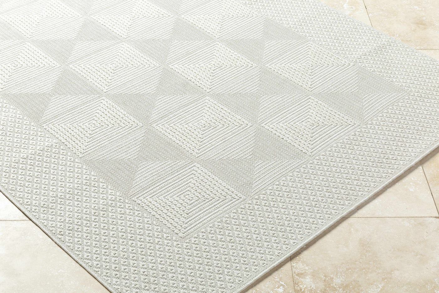 Anabia White Outdoor Area Rug by Boutique Rugs